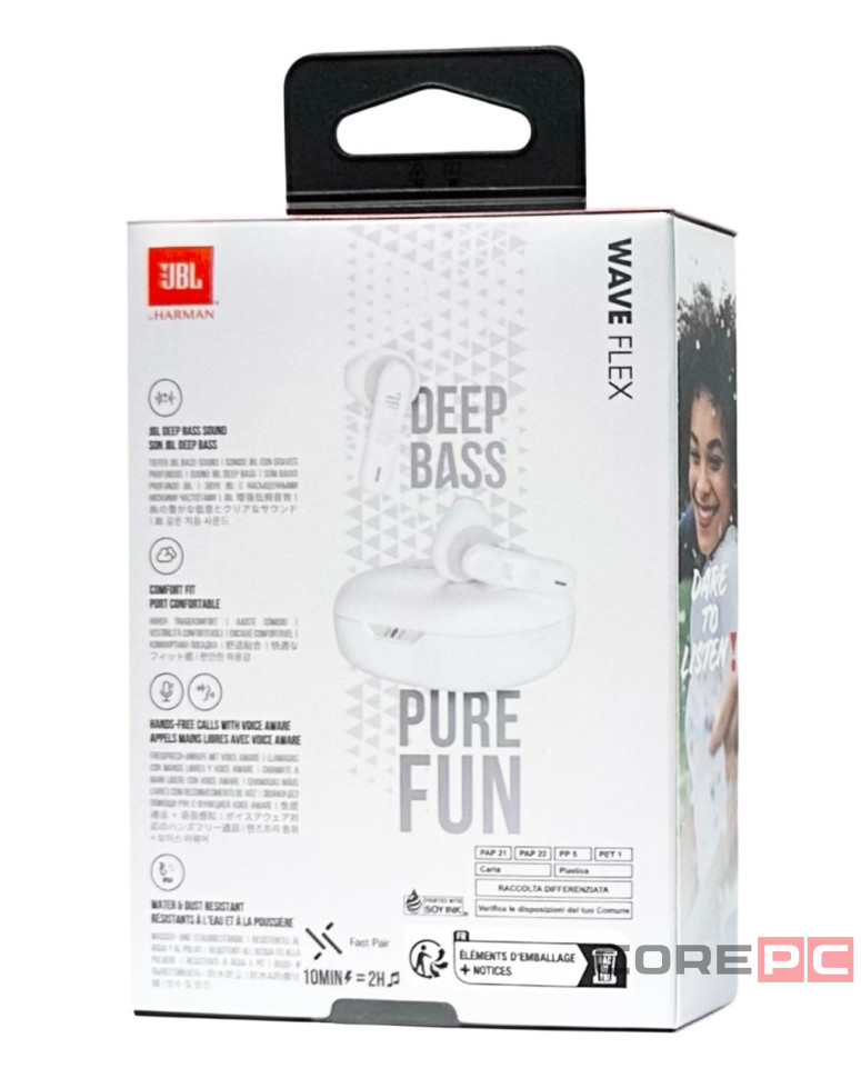 Беспроводные наушники TWS JBL Wave Flex белая