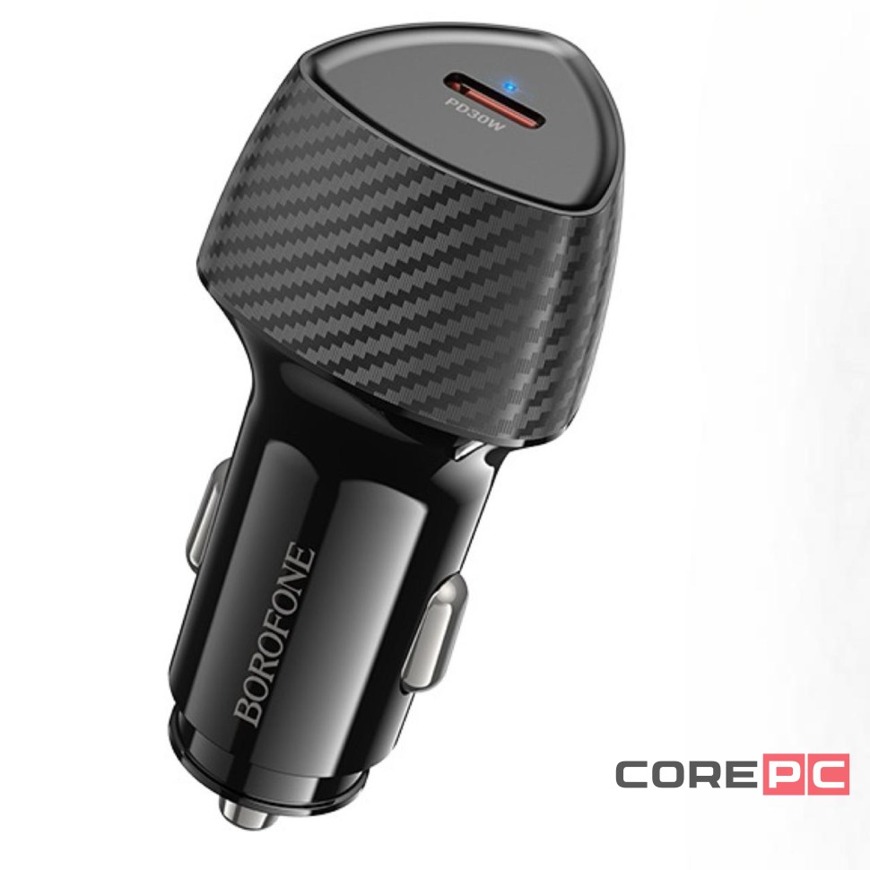 Автомобильное заряд. устр. Borofone BZ31B USB-C 30W QC3.0 черный