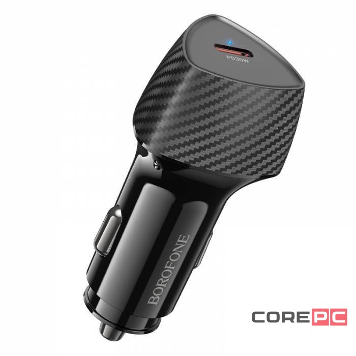 Автомобильное заряд. устр. Borofone BZ31B USB-C 30W QC3.0 черный
