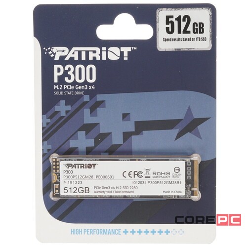 Твердотельный накопитель Patriot 512 Gb (P300P512GM28)