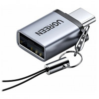Переходник Type-C (папа) на USB3.0 (мама) Ugreen US270 серый
