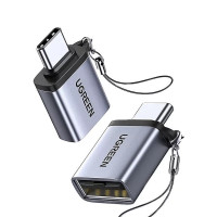 Переходник Type-C (папа) на USB3.0 (мама) Ugreen US270 серый