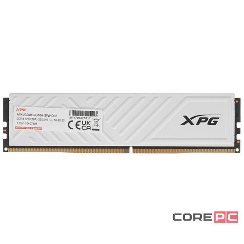 Оперативная память 32 Gb 3200 MHz ADATA XPG GAMMIX D35 RGB White (AX4U320032G16A-SWHD35)