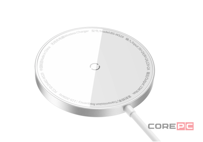 Беспроводное зарядное устройство Baseus Simple Mini 3 Magnetic Wireless 15W CCJJ040012 белое