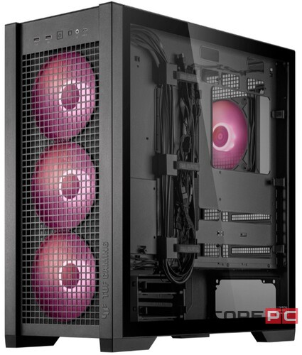 Компьютерный корпус ASUS TUF GAMING GT302 TG ARGB Black (90DC00I0-B19000)