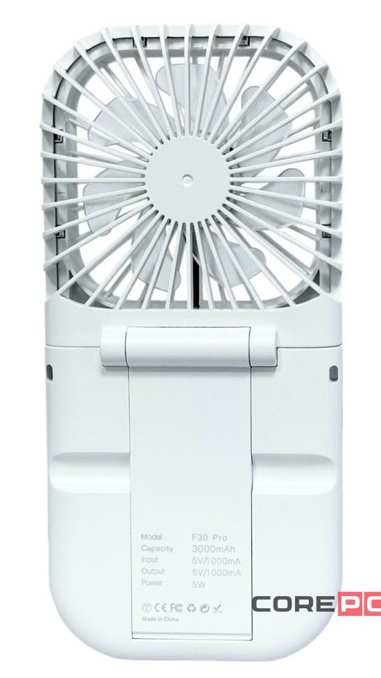 Вентилятор портативный + powerbank 3000mAh Xiaomi F30 Pro белый