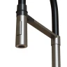 Смеситель для кухни MIXLINE МЛНС-0402/MLSS-0402 черный, рычажное управление, цвет сатин/черный