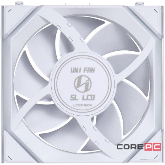 Вентилятор для корпуса Lian Li UNI FAN SL WIRELESS LCD 120 12SLLCD1W1W ARGB White (G99.12SLLCD1W1W.R0)