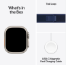 Apple Watch Ultra 2 (2024) 49mm Natural Titanium Case with Blue Trail Loop (M/L)