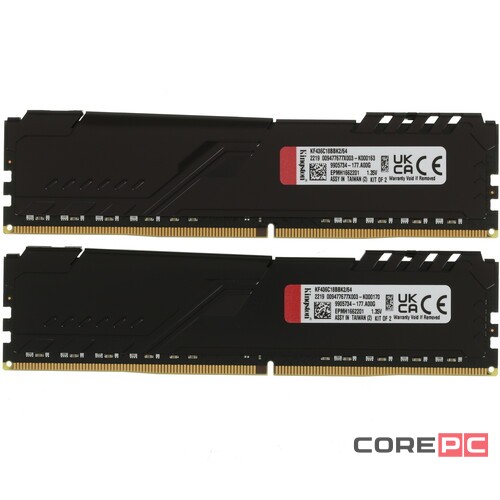 Оперативная память 64 Gb 3600 MHz Kingston FURY Beast Black (KF436C18BBK2/64)