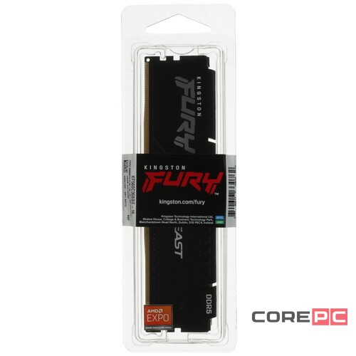 Оперативная память 16 Gb 6000 MHz Kingston FURY Beast Black (KF560C36BBE-16)