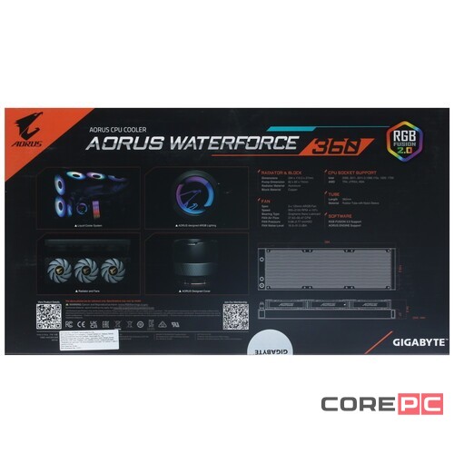 Система жидкостного охлаждения для процессора Gigabyte AORUS WATERFORCE 360