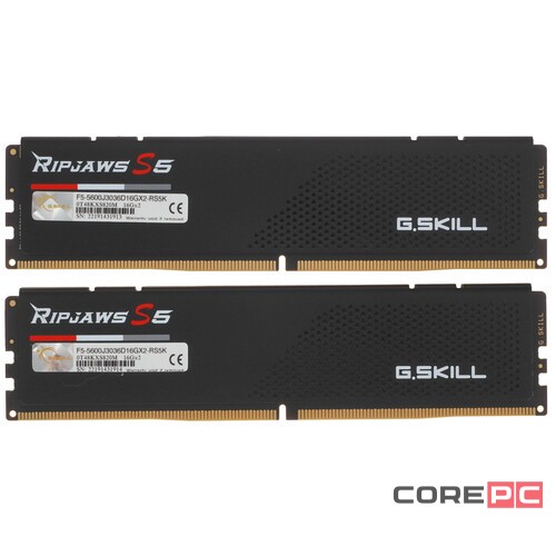 Оперативная память 32 Gb 5600 MHz G.Skill RIPJAWS S5 Black (F5-5600J3036D16GX2-RS5K)
