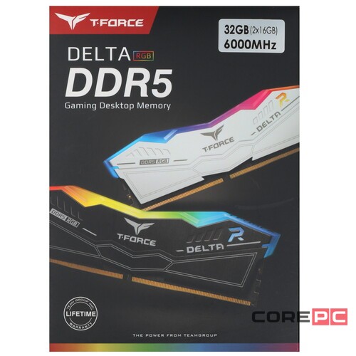 Оперативная память 32 Gb 6000 MHz Team Group T-FORCE DELTA RGB Black (FF3D532G6000HC38ADC01)