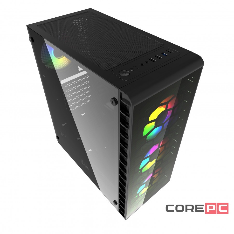 Компьютерный корпус Powercase MISTRAL Micro H3B V2 TG RGB Black CMIH3BV2-L3