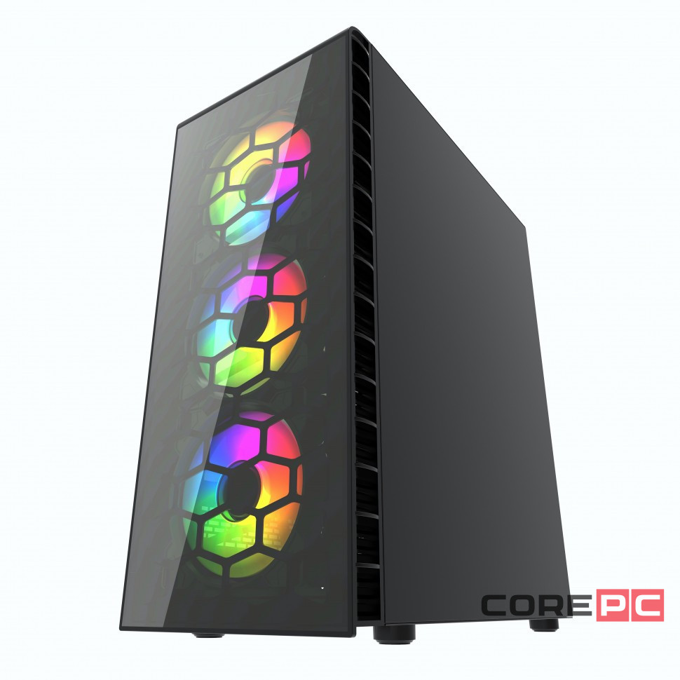 Компьютерный корпус Powercase MISTRAL Micro H3B V2 TG RGB Black CMIH3BV2-L3