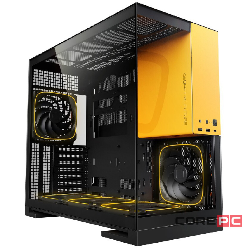 Компьютерный корпус Geometric Future Model 5 ARGB Black Yellow with fans (1AM5WKBY01100)