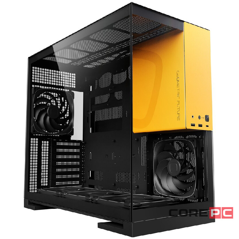 Компьютерный корпус Geometric Future Model 5 ARGB Black Yellow with fans (1AM5WKBY01100)