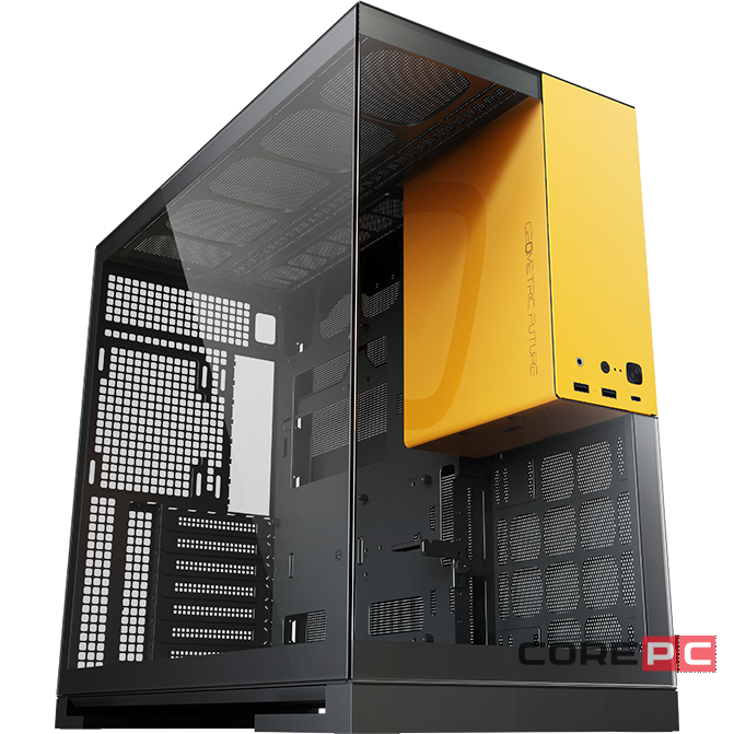 Компьютерный корпус Geometric Future Model 5 ARGB Black Yellow with fans (1AM5WKBY01100)