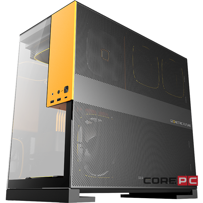 Компьютерный корпус Geometric Future Model 5 ARGB Black Yellow with fans (1AM5WKBY01100)