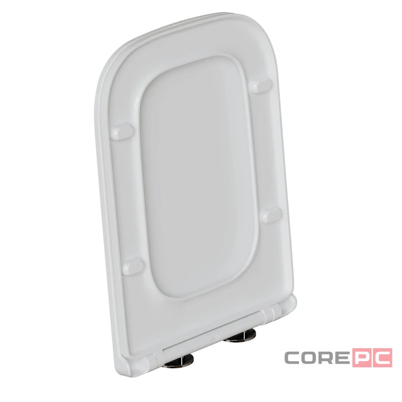 Сиденье для унитаза  WAVE СКВЕР/SQUARE дюропласт, микролифт БЕЛЫЙ