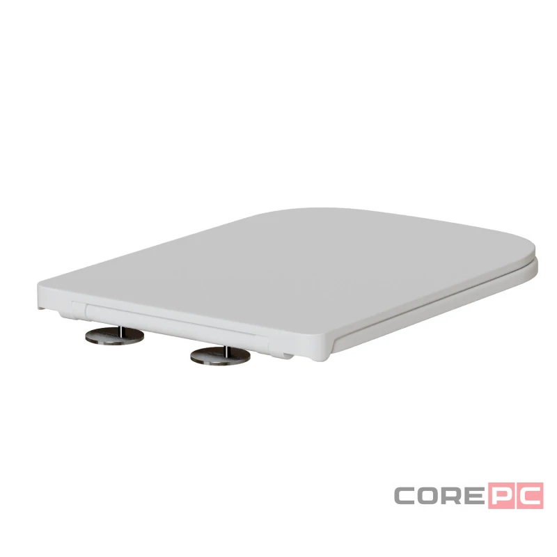Сиденье для унитаза  WAVE СКВЕР/SQUARE дюропласт, микролифт БЕЛЫЙ