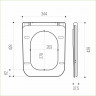 Сиденье для унитаза  WAVE СКВЕР/SQUARE дюропласт, микролифт БЕЛЫЙ