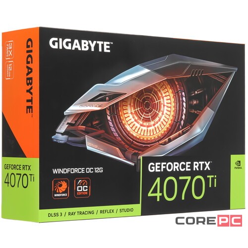 Видеокарта Gigabyte (GV-N407TWF3OC-12GD) GeForce RTX 4070 Ti 12GB WINDFORCE OC