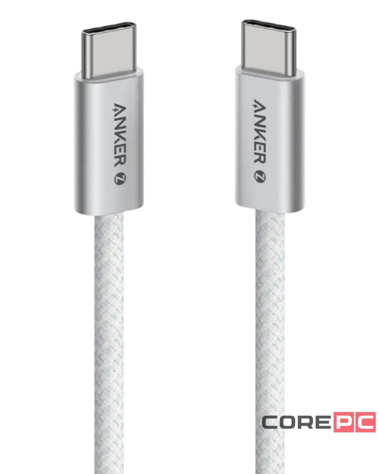 Usb Кабель-зарядка Type-C на Type-C Anker Zolo (A8060P21) 240W 1.5м белый