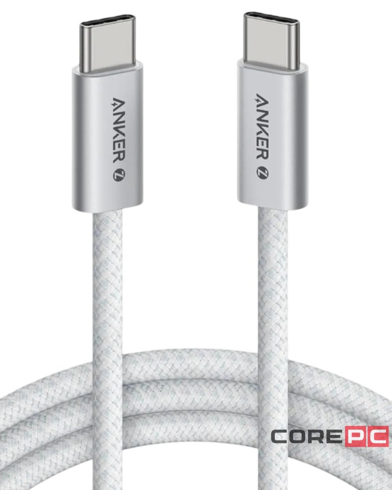 Usb Кабель-зарядка Type-C на Type-C Anker Zolo (A8060P21) 240W 1.5м белый