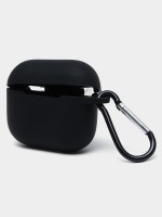 Чехол Protective Case для AirPods 4 силиконовый с карабином (черный)