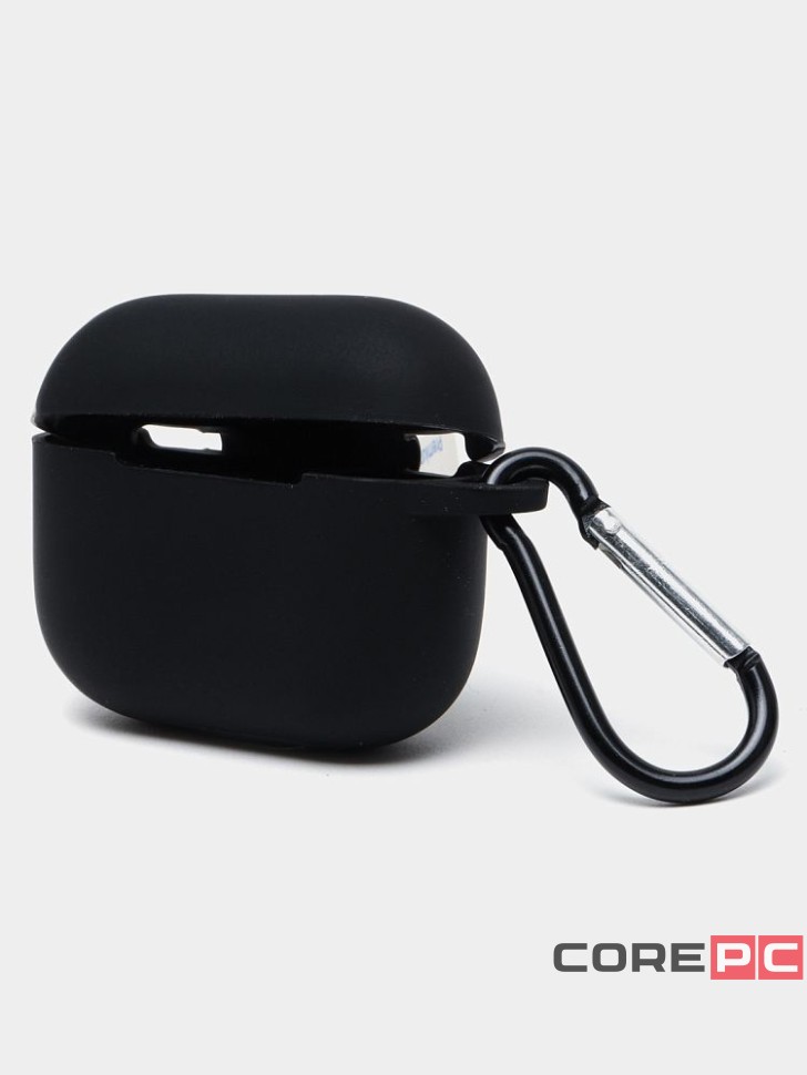 Чехол Protective Case для AirPods 4 силиконовый с карабином (черный)