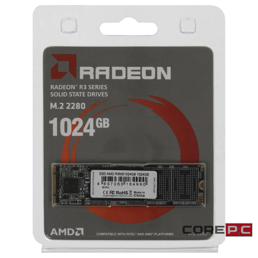 Твердотельный накопитель 1000 Gb AMD Radeon R3 Series (R3MS1024G8)