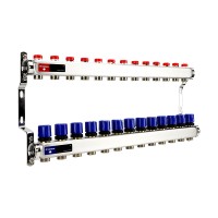 Группа коллекторная для отопления VARMEGA VM15513 ВР 1quot;, на 13 контуров 3/4quot; EK, нерж. сталь