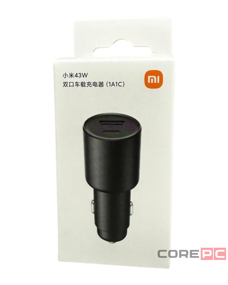Автомобильное зар. устр. Xiaomi Xiaomi Mi Car Charger 43W 1USB/1USB-C MDY-16-EQ черное