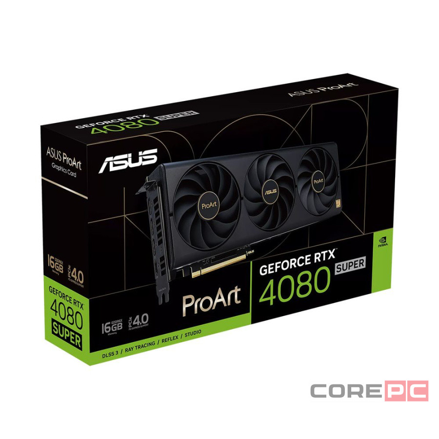Видеокарта ASUS (PROART-RTX4080S-16G) GeForce RTX 4080 SUPER 16GB 90YV0K91-M0NB00