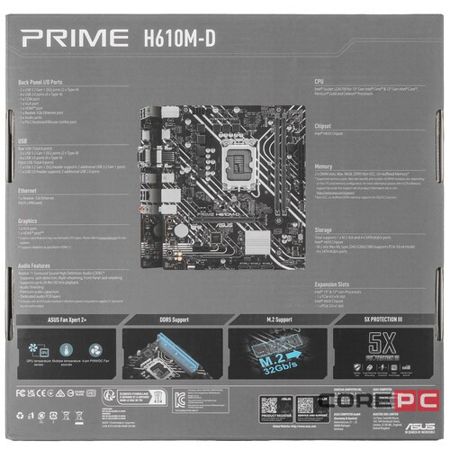 Материнская плата ASUS PRIME H610M-D 90MB1G80-M0EAY0