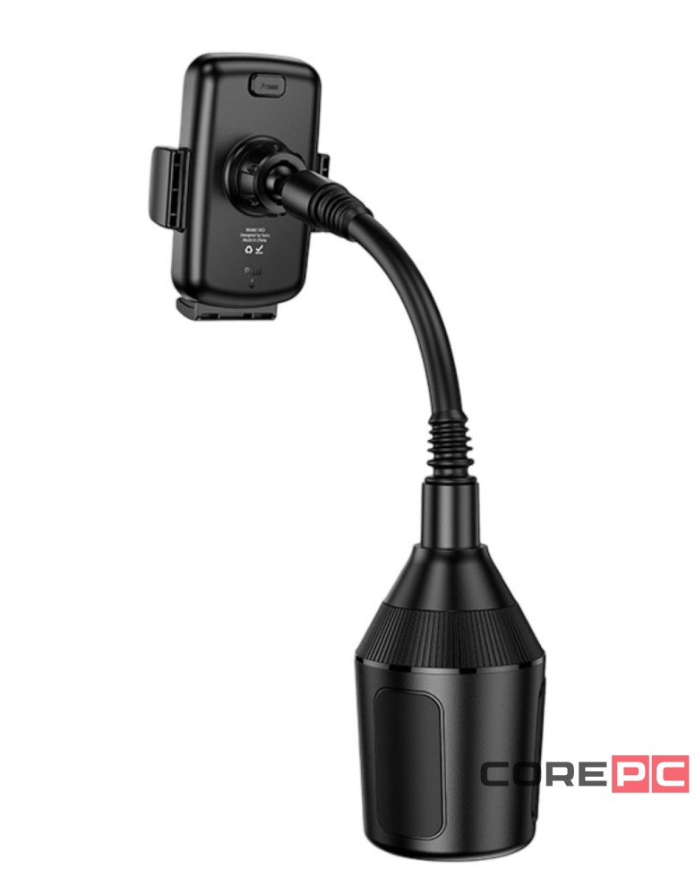 Держатель в автомобиль в подстаканник Hoco H63 с зажимом черный