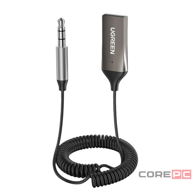 Адаптер Ugreen CM309 AUX Car Receive BT5.3 серый
