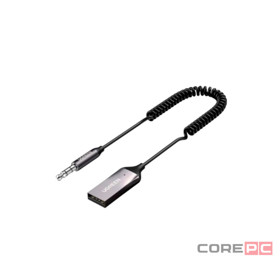 Адаптер Ugreen CM309 AUX Car Receive BT5.3 серый