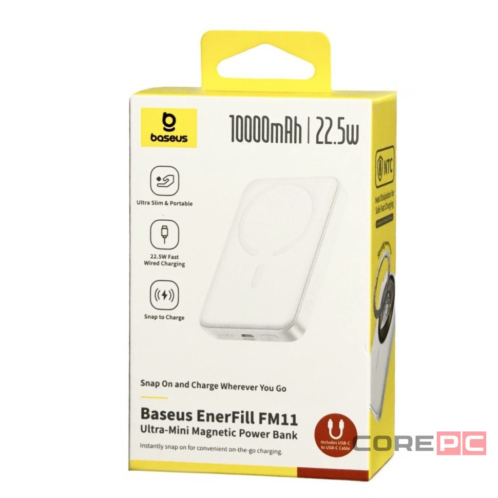 Powerbank Baseus EnerFill FM11 22.5W 10000mAh P1008210E213-00 белый