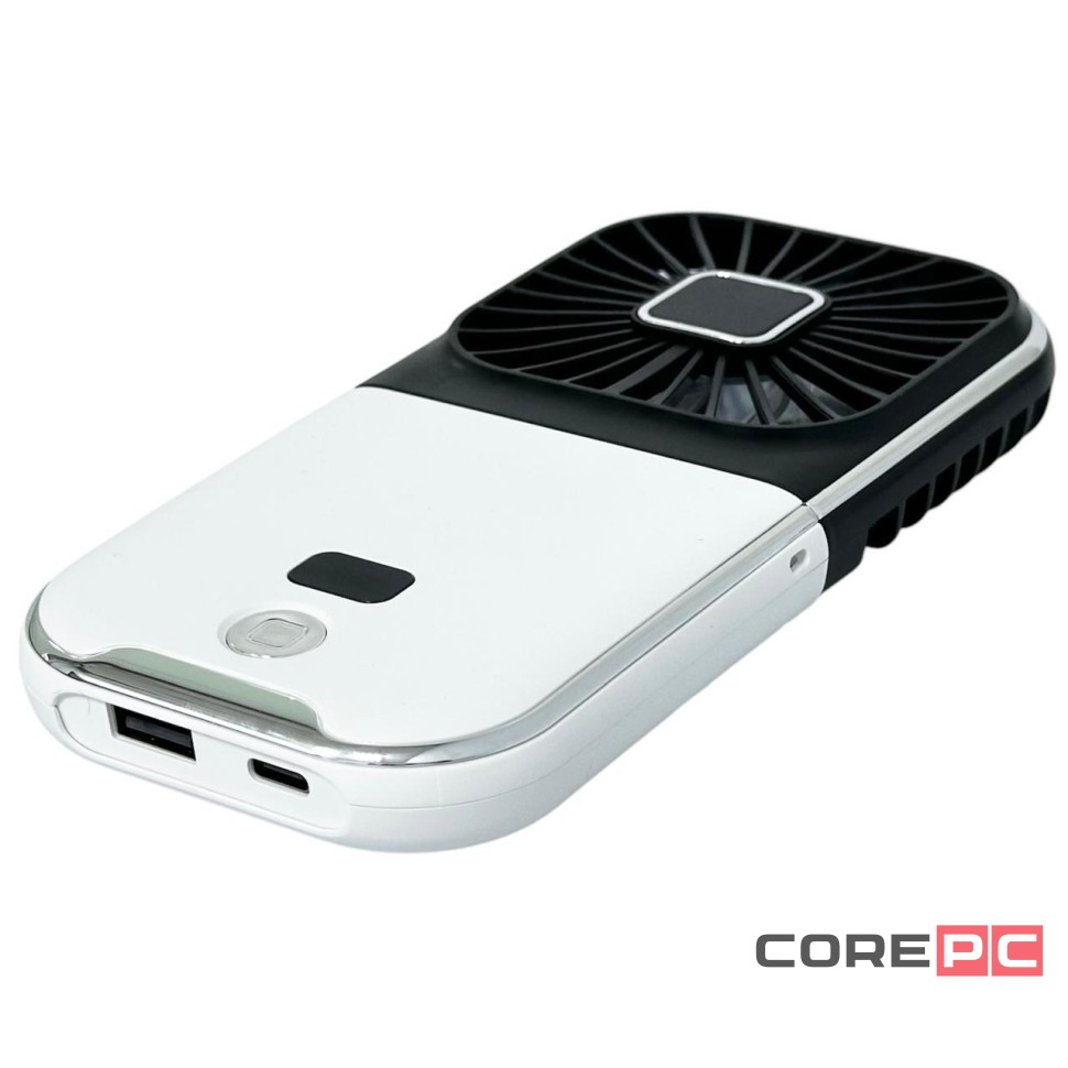 Вентилятор портативный + powerbank 3000mAh Xiaomi F30 Pro бело-черный