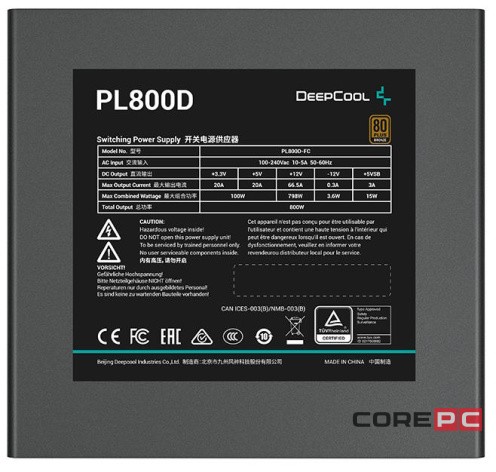 Блок питания Deepcool 800W PL800D (R-PL800D-FC0B-WDEU-V2) 16 Pin (PCIe 5.0 Connector Cable Details)