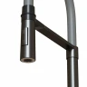 Смеситель для кухни MIXLINE МЛНС-0402Г/MLSS-0402BL серый, рычажное управление, цвет черный графит/серый