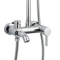 Душевая система Frap 40к F2416 лейка тропический душ (D200мм, хром, латунь)