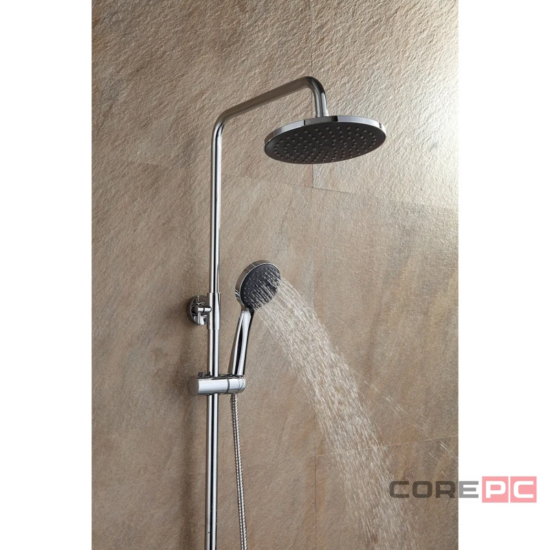 Душевая система Frap 40к F2416 лейка тропический душ (D200мм, хром, латунь)