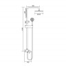 Душевая система Frap 40к F2416 лейка тропический душ (D200мм, хром, латунь)