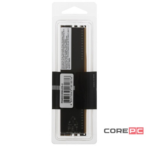 Оперативная память 8 Gb 3200 MHz AMD R9 GAMERS SERIES Black (R948G3206U2S-U)