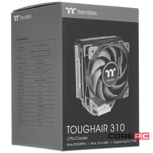 Кулер для процессора Thermaltake TOUGHAIR 310 CL-P074-AL12BL-A