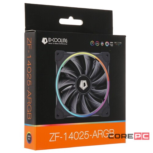 Вентилятор для корпуса ID-COOLING ZF-14025-ARGB Black/ARGB